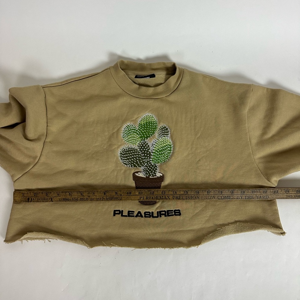 Pleasures Spike Embroidery Rib-Trimmed Sweatshirt Cropped Personalized View 4